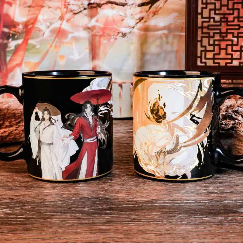 Heaven Officials Blessing Ceramic Cup, Color Changing Water Cup, Tian Guan Ci Fu Jing Hong Ji Guang Series