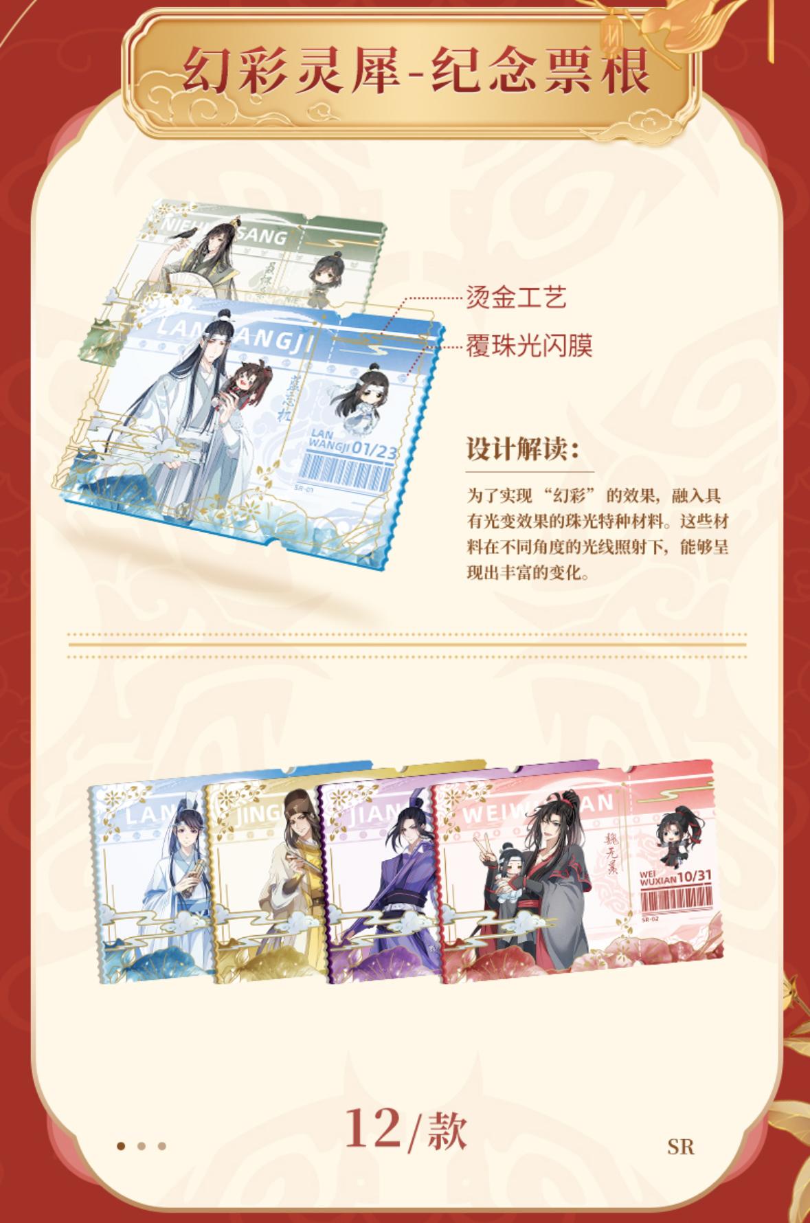 Mo Dao Zu Shi “Jin Xi He Sui”Limited Collectible Cards, Blind Box Cards, 1 Box/12 Pack (36 Cards)