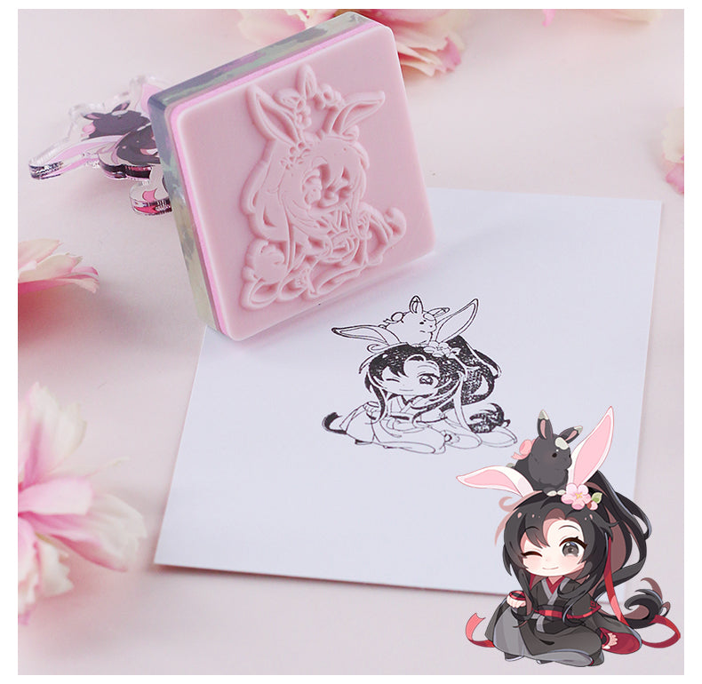 Mo Dao Zu Shi Stamp，Cartoon Stamp 4 Pieces,Wei Wuxian&Lan Wangji