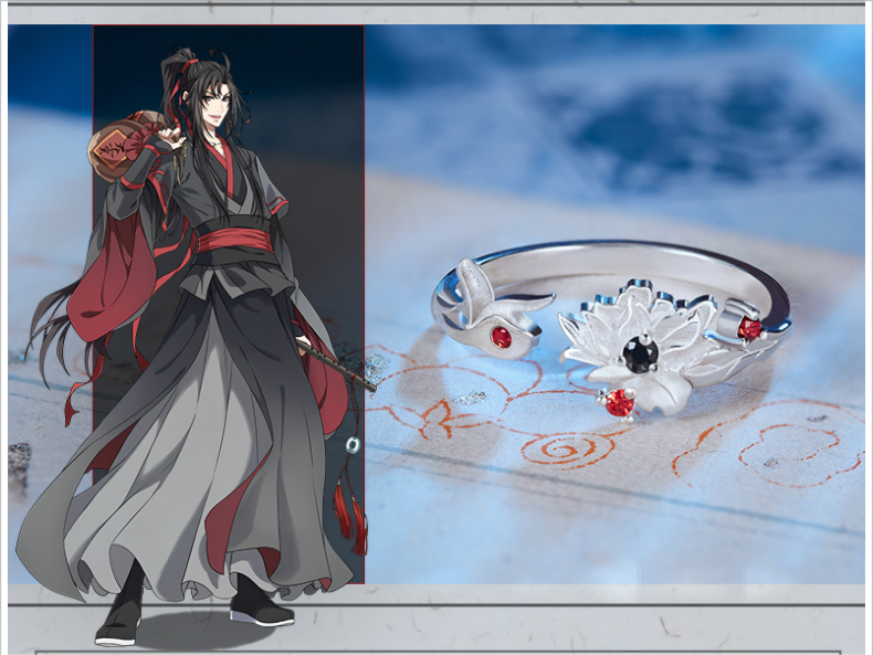 MO DAO ZU SHI Ring，Women's 925 silver ring，WEI WUXIAN&LAN WANGJI,Animation peripheral products