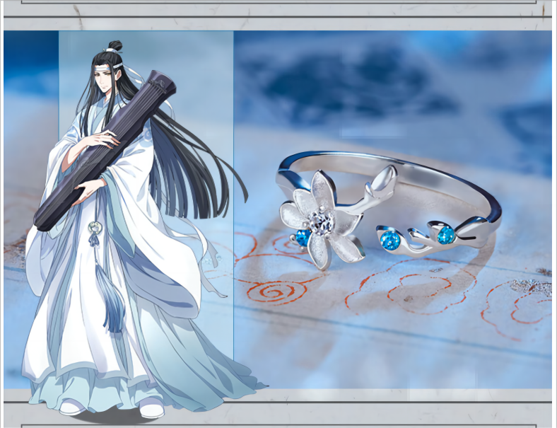 MO DAO ZU SHI Ring，Women's 925 silver ring，WEI WUXIAN&LAN WANGJI,Animation peripheral products