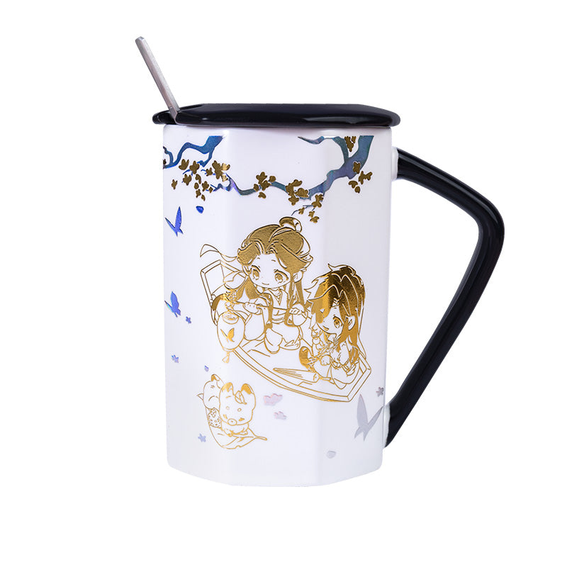Heavenly Official'S Blessing Ceramic Cup，Huacheng&Xielian 350ml Water Cup，Animation Peripheral Products