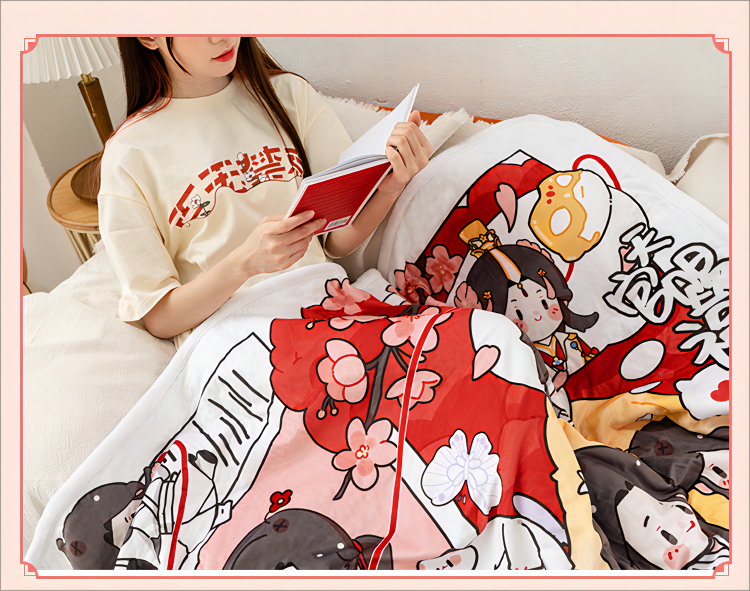 Heaven Official's Blessing Blankets，Tian guan ci fu, Single Throw Blanket，Hua Cheng&xie lian