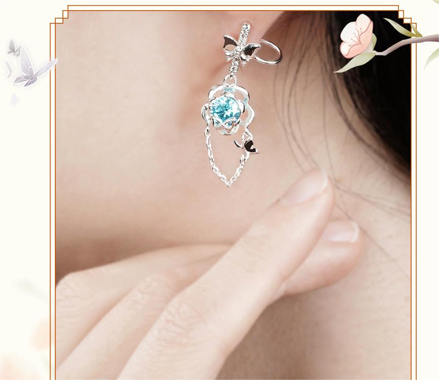 Heaven Official'S Blessing Ear Cuff Earrings，Tian Guan Ci Fu Die Luo Fang Chen Series,Animation Peripheral Products