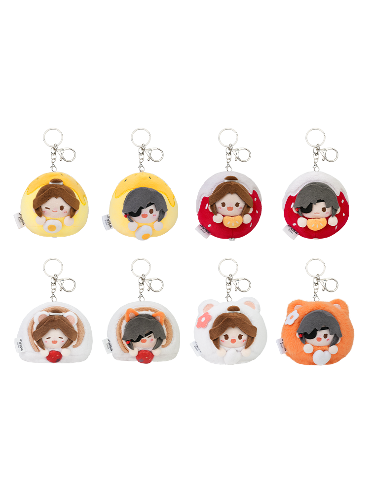 Heaven Officials Blessing Plush Pendants，Cute Food Shaped Keychains，Backpack Accessories