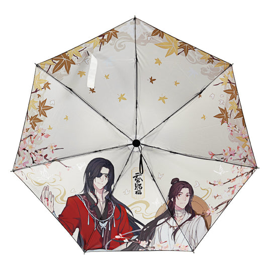 Heaven Official'S Blessing Portable Umbrella，Tian Guan Ci Fu Lightweight Portable Compact Umbrellas，Hua Cheng&Xie Lian Animation Peripheral Products