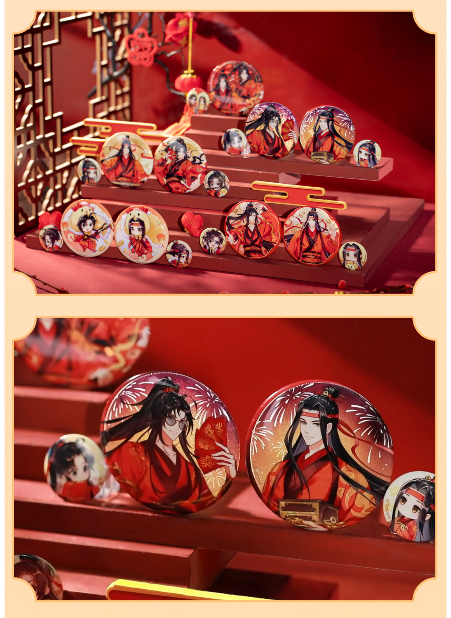 Mo Dao Zu Shi Anime Brooch Pins，Blind Box，“Ling Yun Ying Nian”Series Blind Box Pins