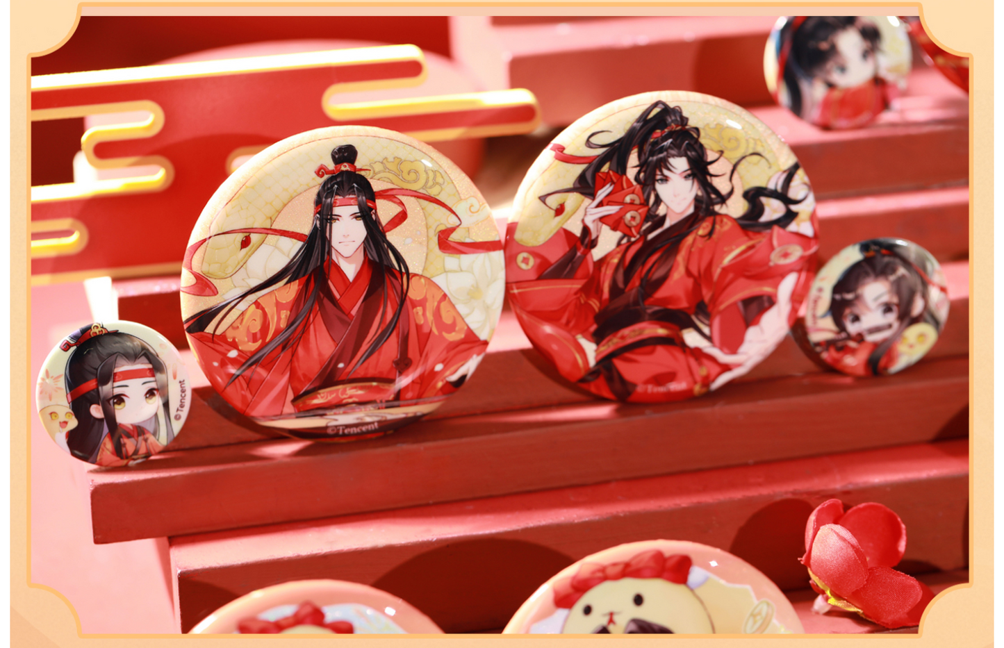 Mo Dao Zu Shi Anime Brooch Pins，Blind Box，“Ling Yun Ying Nian”Series Blind Box Pins